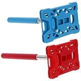 STOBAZA Card Holder Extender Stick 8.27In Telescopic Vehicle Parking Swiping Tool for Contactless Payment Toll Access 2-Pack Red Blue