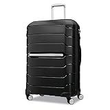 Samsonite Freeform Large Checked Luggage with Dual 360° Spinner Wheels - TSA Lock, Airline-Approved - Lightweight Durable Polypropylene Expandable Hardshell - Black
