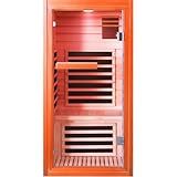ToTibuy Far Infrared Sauna for Home 1 Person Indoor Wood Sauna Personal Spa Room 1065W 120V with Red Light Bluetooth Speakers 31.5"x31.5"x63"