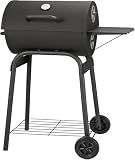 Kendane Barrel Charcoal Grill, Large Charcoal Grills with Side Shelf