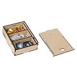 The Broken Token Card Size Bit Box - Wood Organizer with Two Dividers for Cards, Tokens, and Markers