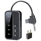 Bluetooth 5.4 Transceiver Pro - Dual Audio Streaming for Airplane, Car & Home, Wireless Adapter for TV/Stereo/Headphones (2 Devices Simultaneous)