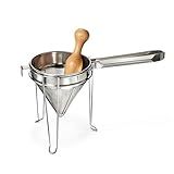 Weston Stainless Steel Cone and Pestle Set (83-3030-W), 2 Quart Capacity, Dishwasher Safe, 1.9-Liter, Silver