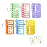 Portable Visual Schedule Keychain for Kids & Adults with 6 Colors, Detachable ADHD Routine & Chore Chart Board, Autism Focus Tools for Home, School, Travel