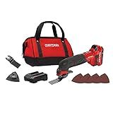 CRAFTSMAN V20 Cordless Oscillating Tool Kit Multi-Tool with Blades, Sand Paper, Battery and Charger Included (CMCE501D1)
