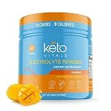 Keto Vitals Electrolytes Powder | Keto-Friendly Electrolytes with Potassium, Magnesium, Sodium, Calcium | Keto Electrolytes Supplement Energy Drink Mix | Sugar-Free, Zero Calories, Zero Carbs
