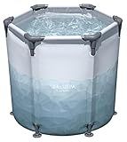Bestway SaluSpa Glacial Dip Cold Plunge Recovery Ice Bath Pod 1-Person (35.5" x 31.5") | Round Cold Plunge Tub