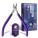 RUITOOL Model Nippers, Model Tools for Beginners to Repair and Fix Plastic Models, Ultra-thin Single-edged Non-slip Grip, 4.7 Inch Sharp Cutters for Model Building