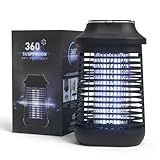 Bug Zapper Outdoor/Indoor,Mosquito Zapper 4200V High Powered Waterproof Electronic Mosquito Killer,15W UVA Mosquito Lamp Bulb,Fly Traps Patio Insects Killer,Trap Killer for Home,Kitchen, Backyard