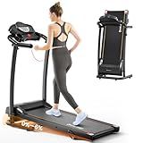 YUEJIQI Treadmills for Home, 3.0HP Foldable Treadmill with Incline, Small Space Portable Running Machine, 240 Lbs Capacity with 12 Preset PROG, LED Display, Speaker and Cup Holder