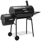 Royal Gourmet CC1830S 30" BBQ Charcoal Grill and Offset Smoker | 811 Square Inch cooking surface, Outdoor for Camping | Black