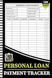 Personal Loan Payment Tracker: Record Installments, Monitor Remaining Balances, Organize Account Information, and Follow Repayment Progress