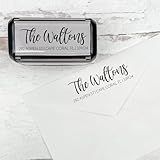 Self Inking Modern Address Stamps | Custom Return Address Stamper (Playful Script, Medium)