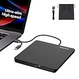 Amicool External USB-C USB 3.0 CD/DVD Drive Burner +/-RW, Ultra-Slim Portable DVD Player Writer Reader for Mac iMac MacBook, Windows 11/10/8 Linux, Laptop Desktop PC Computer Optical Drive