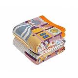 Tvqbxp Boho Throw Blanket 100% Cotton Muslin Woven Blanket Bohemian Bed Throws Vintage Rustic Farmhouse Decor Reversible Bed Blanket Quilt for All Seasons（Pink 50"x60"）