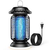 CLEVAST Bug Zapper Outdoor - Electric Mosquito Killer with UV Light, Waterproof Fly Trap for Patio, Yard, Garden, Indoor Use, Black Insect Zapper Lamp - Vintage