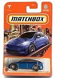 Matchbox Tesla Model Y 1:64 Scale Die-Cast Car, Blue, 3/100