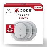 Kidde Smoke Detector, 10-Year Battery Powered, LED Warning Light Indicators, 20SD10, 2 Pack