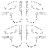 Gejoy 4 Pack Spy Earpiece Agent Costume Accessory Fake Security Earpiece Secret Service Ear Piece Toy Props for Halloween Cosplay