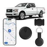 GPS Tracker for Vehicles, No Subscription or SIM Required, Hidden Vehicle Locator, Magnetic Waterproof, Accurate Tracking, 365-Day Battery Life, iOS Only (Black)
