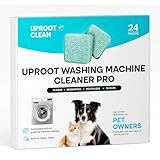 Uproot Clean Washing Machine Cleaner Tablets - 24 Pack for a 12 Month Supply. Formulated for Pet Owners. Compatible with HE, Top & Front Load. Easily Removes Residue, Grime, and Odors. Septic Safe.