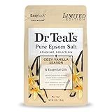 Dr Teal's Epsom Salt Magnesium Soak, Limited Edition Cozy Vanilla Season, 3lbs