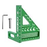Carpenter's Square Ruler 3D Multi-Angle Measuring 22.5-90 Degree with Position Pin Layout Aluminum Alloy Miter Triangle Ruler Layout Measuring Tools Carpentry Tool (Metric)