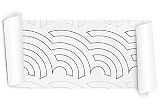 Groovy Patterns Baptist Fans Large- Pantograph Patchwork Quilt Pattern - Long Arm Board Sewing Patterns - Quilting Templates Sewing Supplies - Paper Pantograph for Quilting Machines
