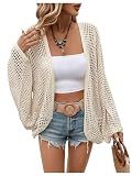 Verdusa Women's Summer Cardigan Lightweight Sweater Crochet Cardigans