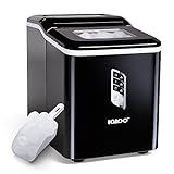 Igloo Handled Portable Ice Maker with Scoop - Ice Maker with LED Control Panel & 1 Quart Water Tank - Ice Cube Maker Produces 26 Lbs. of Ice in 24 Hours with 9 Large or Small Cubes In 7 Minutes- Black