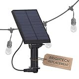 Brightech Ambience Pro Replacement Solar Panel – Compatible ONLY with with Brightech 1W Remote Controlled LED String Lights – Commercial Grade Weatherproof Backyard and Patio Lights - 1 Solar Panel
