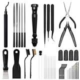3D Printer Tools Kit Essential, 3D Printing Tools Kit, 3D Printer Accessories, Deburring Tool, Wire Cutter, Drill, Scraper for Remove, Smoothing, Finishing, Deburring, Craving, Drilling