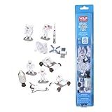 Wild Republic Figures Tube, Outer Space Toys, Shuttle, Astronaut, Space Station, Apollo Spacecraft, Lunar Rover, Saturn Rocket, Satellites Multi, 1.5" to 3"