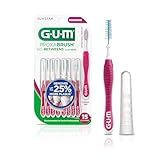GUM Proxabrush Go-Betweens - Moderate - Interdental Brushes - Soft Bristled Dental Picks for Plaque Removal Health - Safe for Braces & Dental Devices, 15 Count