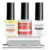 JODSONE Gel Nail Polish Remover Kit - Set with 15ml Gel Nail Polish Remover, Cuticle Oil and Latex Tape, and Complete Remover Manicure Tool Set, No Soaking
