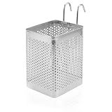 Dishwasher Chopstick Basket – 2.87" x 2.87" x 4" Stainless Steel Utensil Holder, Rust-Resistance Chopstick Holder for Dishwasher Basket – Hanging Caddy for Organizing Chopsticks, Straws and Teaspoons