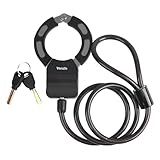 Venzio Electric Scooter Lock with 2.62FT x 8mm (0.31inch) Q235 Steel, Heavy Duty Anti-Theft Bike Lock and Keys, Portable Cable Lock for Scooter, Bicycle, E-Bike, Motorcycle, Gate, Fence, Toolbox