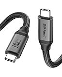 Silkland USB C Monitor Display Cable 3.3FT 4K@144Hz/60Hz, 8K USB C 3.2 Gen 2x2 Video Cable, 20Gbps Data Transfer, 240W PD Charging, Type C Compatible for iPhone 17, MacBook, CarPlay, Portable Monitor
