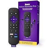 Roku Voice Remote Pro | Rechargeable with Hands-free Voice Controls, Headphone Mode & Lost Device Locator - Compatible with RokuTV, Players & Audio Devices