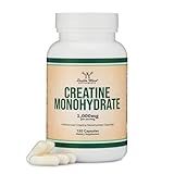 Creatine Monohydrate Capsules - 1g per Serving, 120 Count - No Fillers, Vegan Safe, Non-GMO, Gluten Free by Double Wood