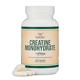 Creatine Monohydrate Capsules 1,000mg, Vegan, No Grit, 120 Capsules