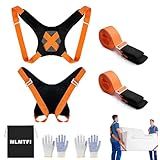 MLMTFI Moving Straps, 2-Person Lifting and Moving System Furniture Lifting Straps, Easily and Safely Move Appliances Mattresses Luggage Strap Heavy Objects up to 800lbs Shoulder Belt Moving Supplies