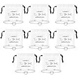 CEELGON 16 Pcs Jewelry Pouch Bridesmaid Gifts Set of 8 Linen Cotton Small Drawstring Bags & Bridesmaid Knot Bracelet Jewelry Packaging Bridesmaid Proposal Gift Bridal Party Favors Gifts (Silver)