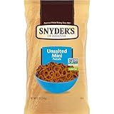 Snyder's of Hanover, Unsalted Mini Pretzels, 12 Oz Bag