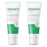 HVSun Atoskin Eczema Cream, Soothing Cream for Itchy Skin, Eczema Rash and Dermatitis Irritation, Gentle Hydrating Skin Care Treatment with Shea Butter and Sweet Almond Oil (Set 2)