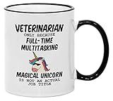 Casitika Veterinarian Gifts for Women. 11 oz Veterinary Gifts Mug. Gift Idea for Vet School Students or Teachers. Veterinarians Because Unicorn Is Not An Actual Job Title.