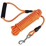 Vivifying Floating Long Dog Leash, 20FT Dog Training Leash, Lightweight Dog Check Cord Rope Lead with Comfortable Handle for Outside, Hiking, Swimming, Beach and Lake