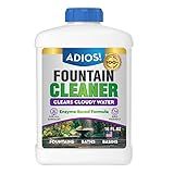 Adios! Fountain Cleaner and Clarifier for Outdoor and Indoor Fountains – Safe for Plastic, Metal, Glass and Stone (16oz)