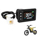 Electric Bike Display Screen, LCD Control Panel Meter, E-Bike Speedometer Computer Replacement, Handlebar Display Accessories, Compatible with Heybike Villain Electric Dirt Bike