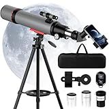 Opaita Telescope for Adults High Powered - 90mm Aperture 600mm Refractor Telescope for Kids & Beginners - Portable Astronomy Telescopes Profesional with Phone Adapter Tripod Carry Bag